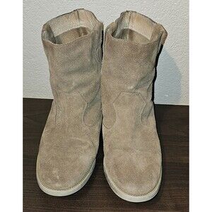 Anthropologie Tan HOWSTY Women Camel leather Boots Sz 10 EUR 40 Made In Spain